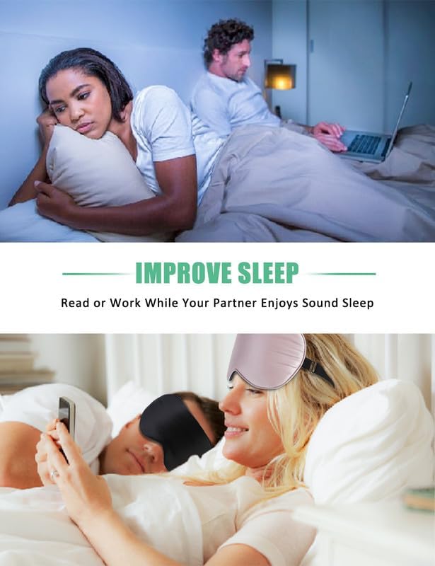 Luxury Silk Sleep Mask: Experience total darkness and ultimate comfort with our 100% pure mulberry silk eye mask, designed with an adjustable strap for a perfect fit. Ideal for reducing puffy eyes and ensuring restful sleep at home or on the go