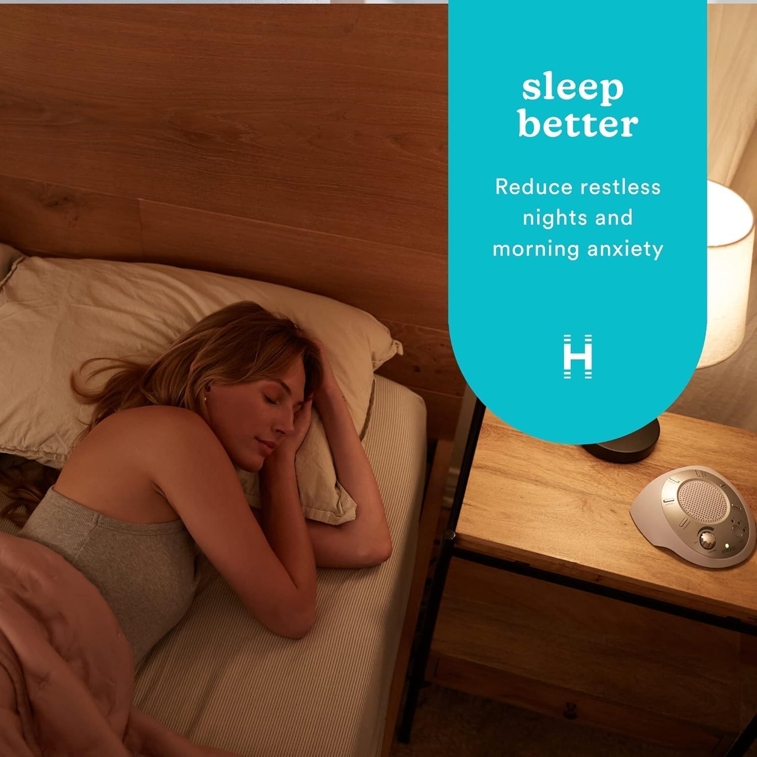 The SoundSleep White Noise Machine in silver is a compact, portable sound therapy device perfect for creating a relaxing environment at home, in the office, or in a nursery. It features six nature sounds and an auto-off timer