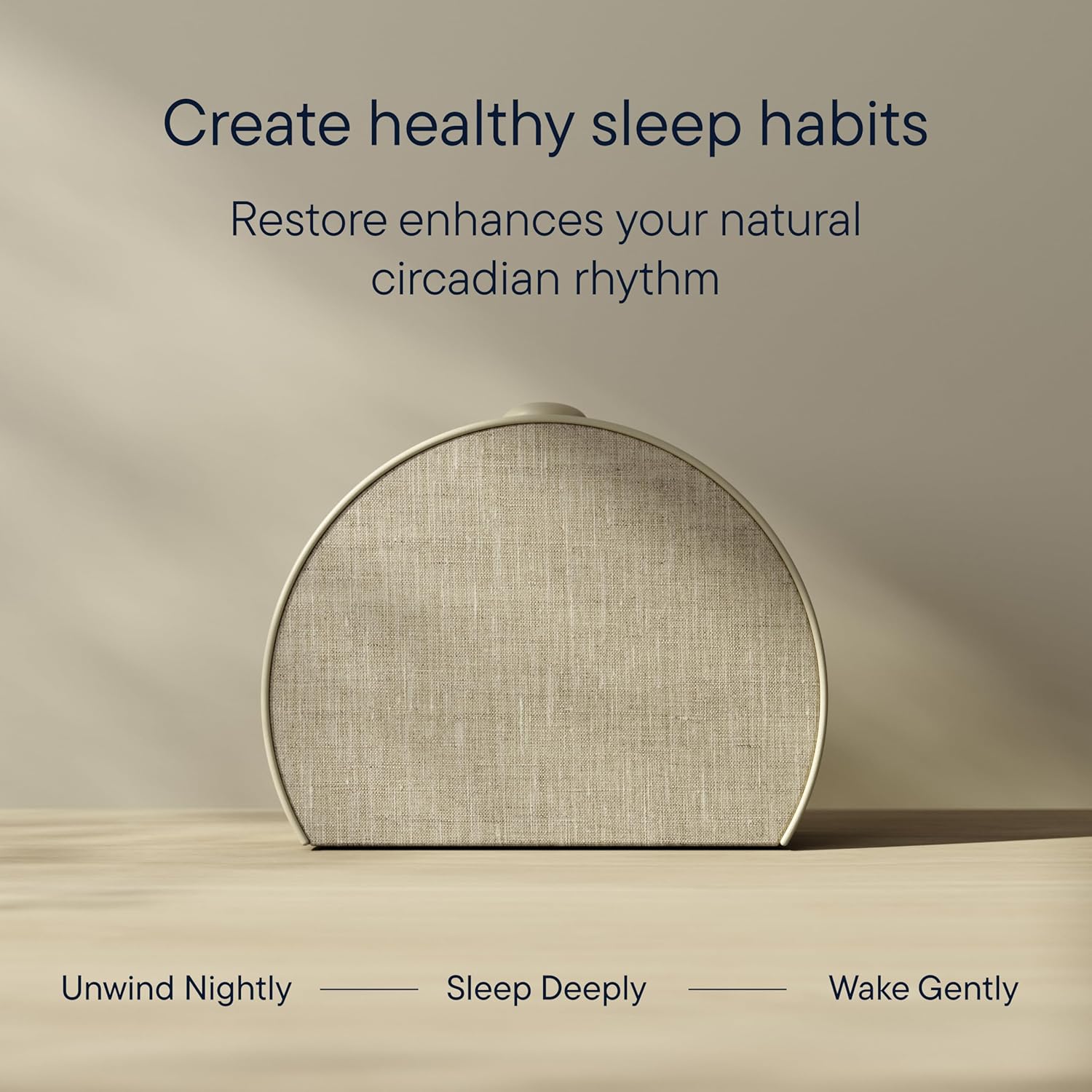 Restore 3 Sunrise Alarm Clock, Sound Machine, Smart Light (Putty) - White Noise, Screen-Free Sleep Routine
