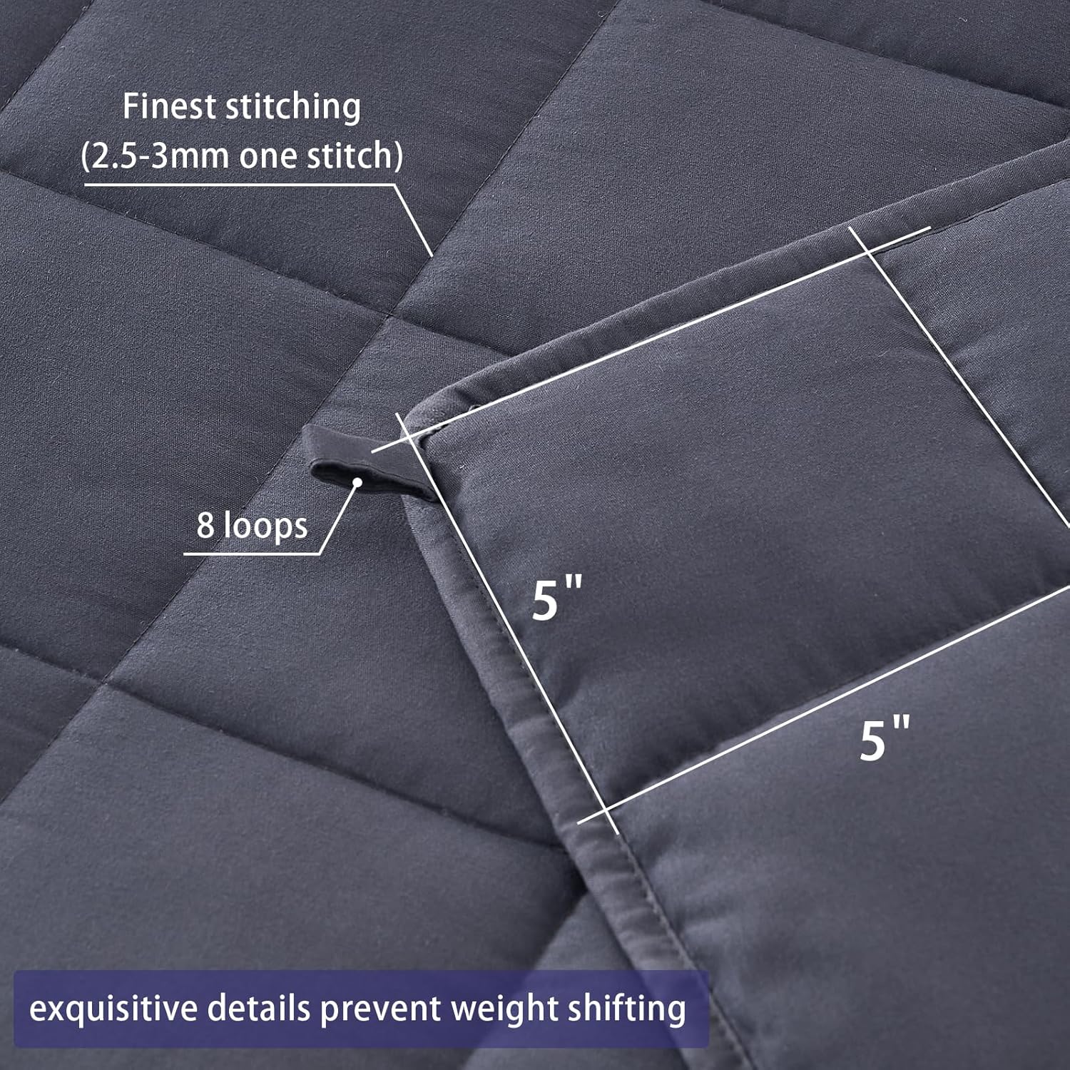 Queen Size Weighted Blanket: 20 lbs, 60" x 80", perfect for adults